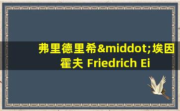 弗里德里希·埃因霍夫 Friedrich Einhoff